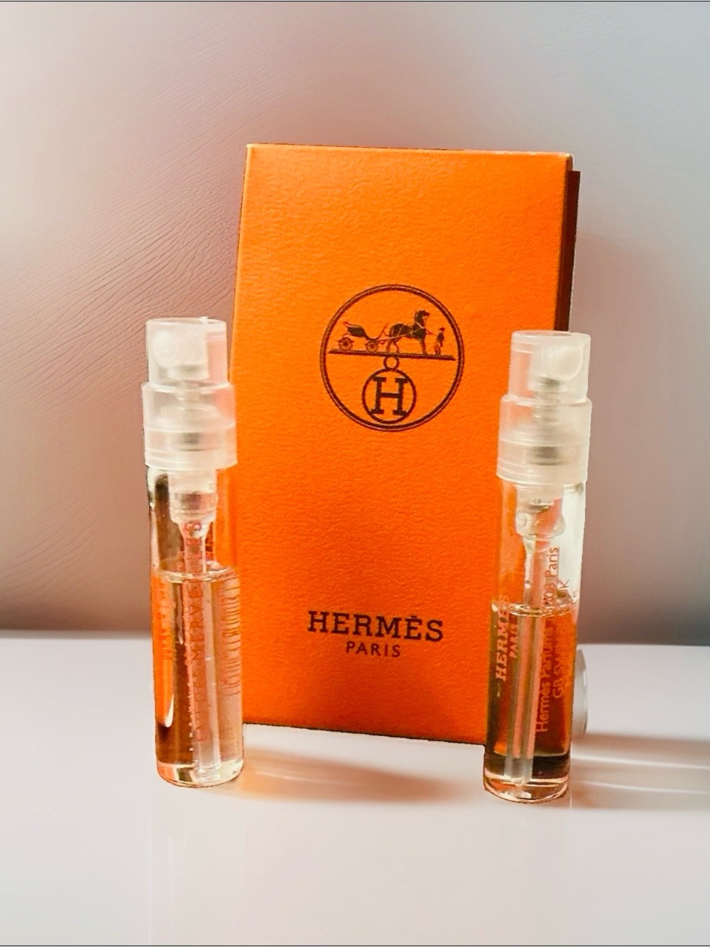 2 NEW HERMES EAU DES MERVEILLES EDT 2.0ml .O6fl oz TRAVEL SAMPLE NEW IN BOX🧡